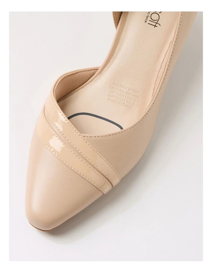 Lizzis Nude Leather Patent Heels image 4