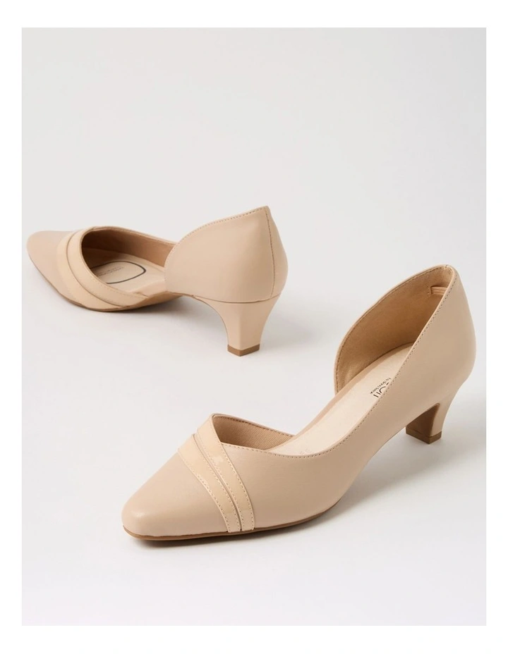 Lizzis Nude Leather Patent Heels image 5