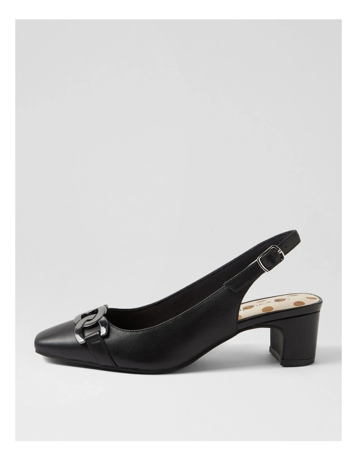 Klever Black Leather Heels image 1
