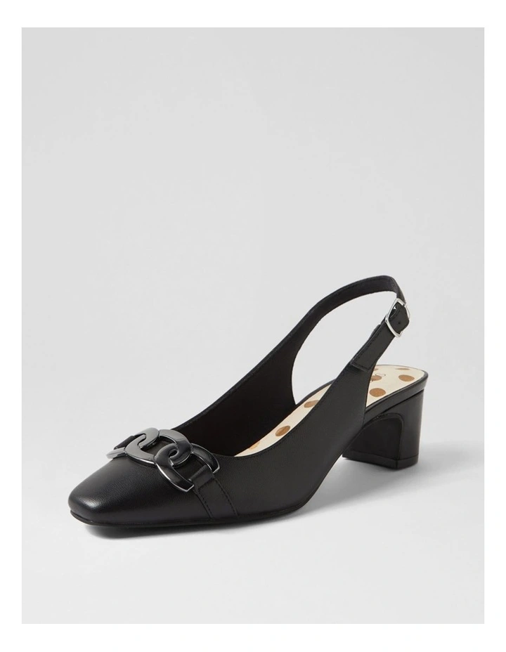 Klever Black Leather Heels image 2
