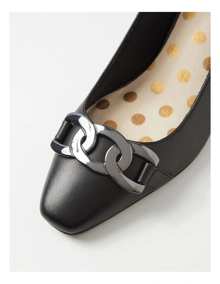 Klever Black Leather Heels image 5