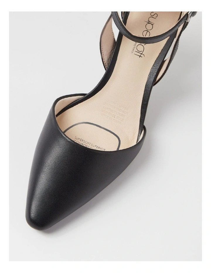 Miriams Black Leather Heels image 4