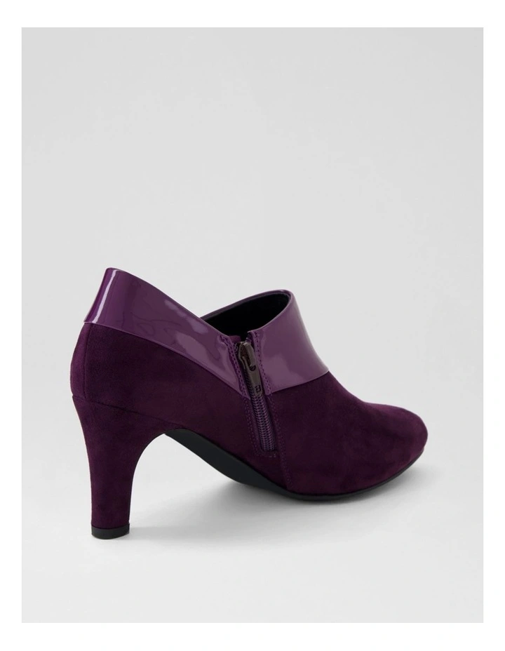Ilonda W Eggplant Microsuede Patent Pu Heels image 3