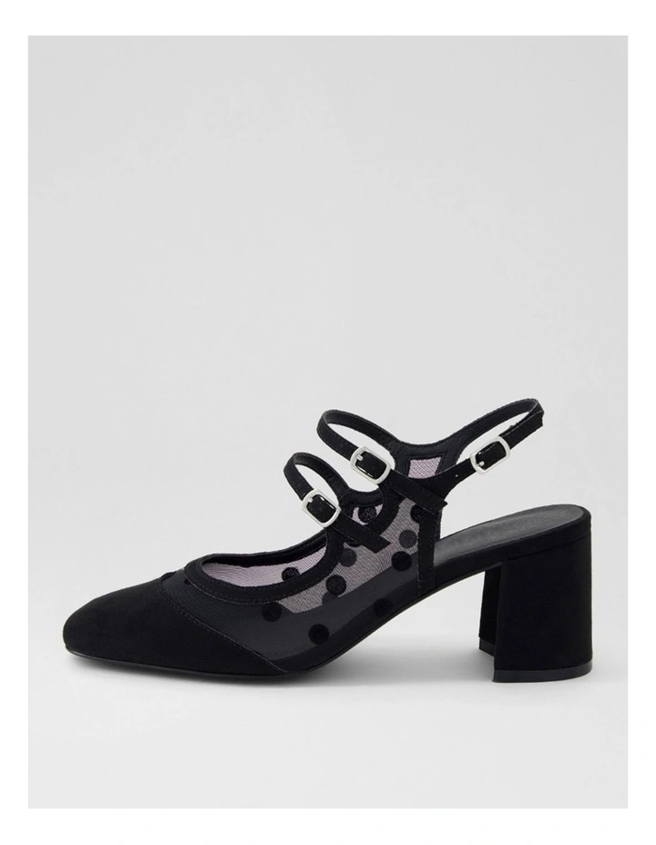 Estefania Black Spot Mix Mary Jane Heels image 1
