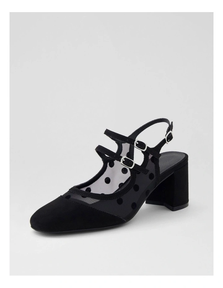 Estefania Black Spot Mix Mary Jane Heels image 2