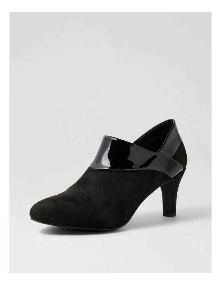 Ilonda W Black Microsuede Heels image 2