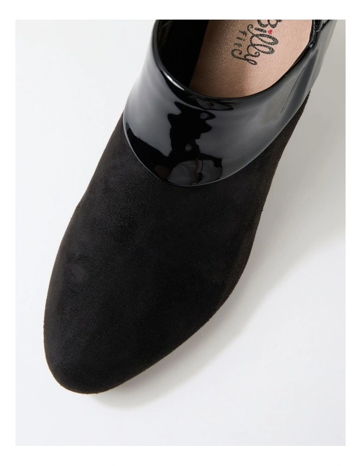 Ilonda W Black Microsuede Heels image 4