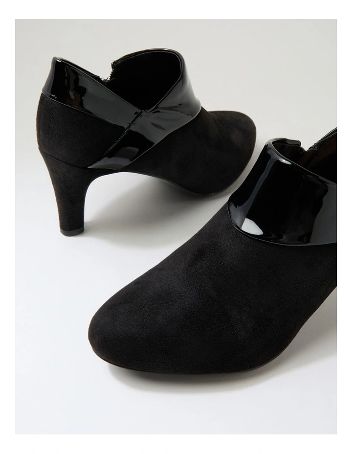 Ilonda W Black Microsuede Heels image 5