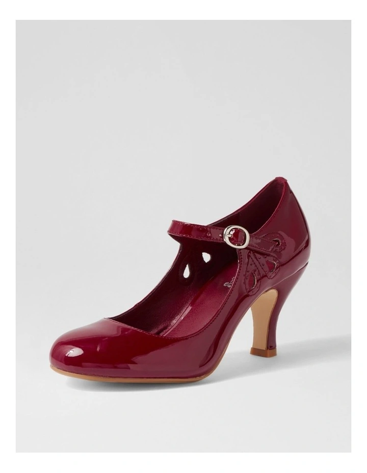 Mendy Wine Patent Pu Mary Jane Heels image 2