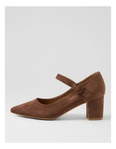 Tuchie Choc Microsuede Heels