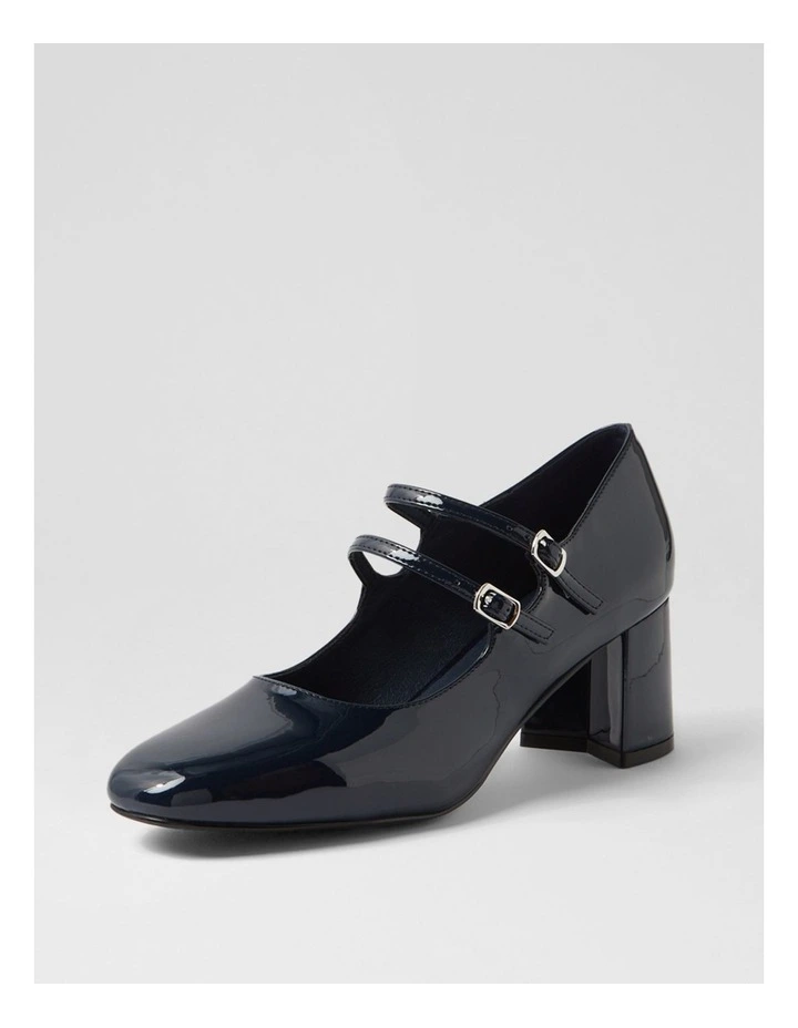 Eiko Navy Patent Pu Mary Jane Heels image 2