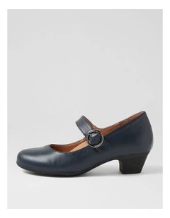 Limited Navy Leather Mary Janes