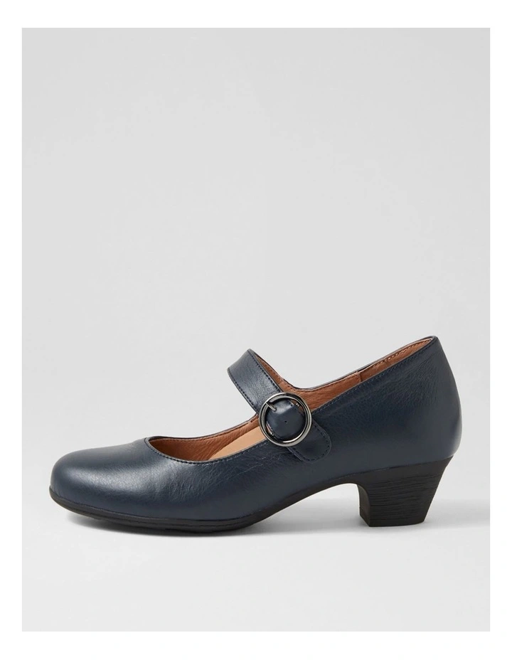 Limited Navy Leather Mary Janes image 1