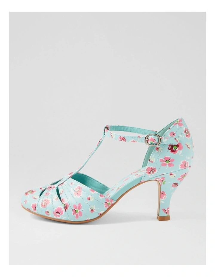 Mildan Light Blue Floral Heels image 1