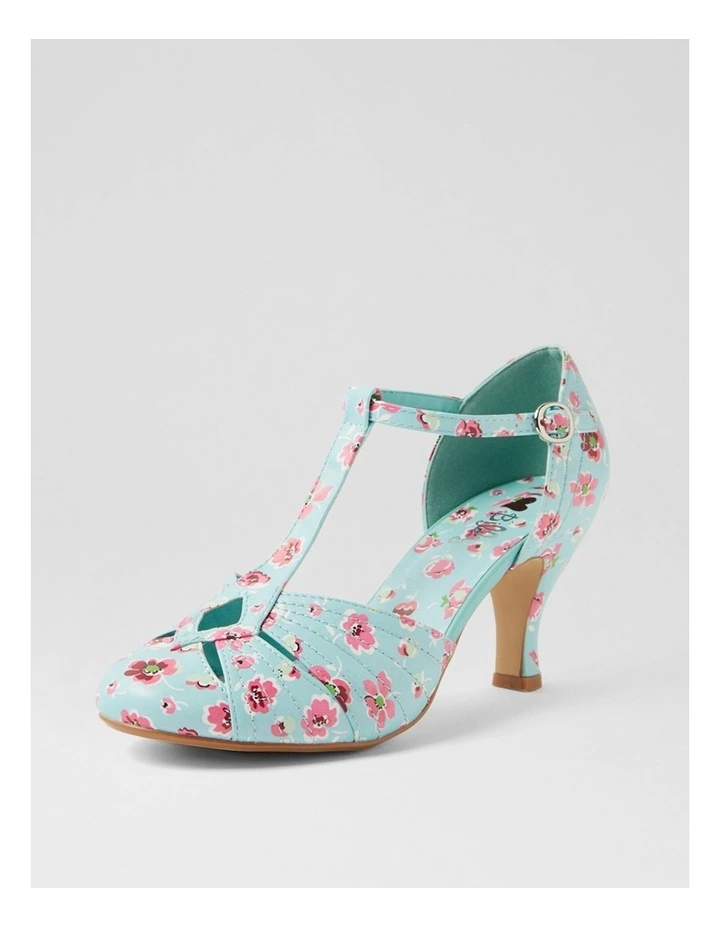 Mildan Light Blue Floral Heels image 2