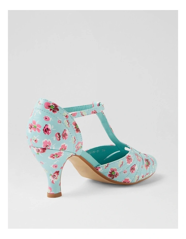 Mildan Light Blue Floral Heels image 3