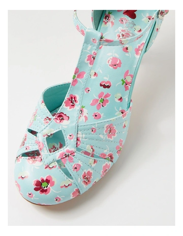 Mildan Light Blue Floral Heels image 4