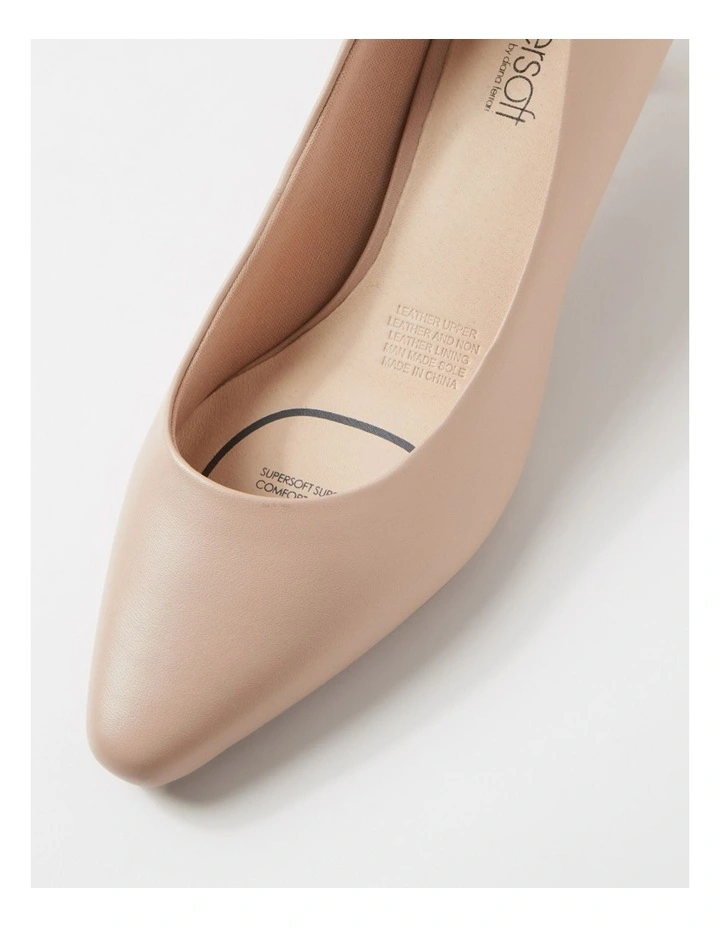 Lateley Nude Leather Heels image 4