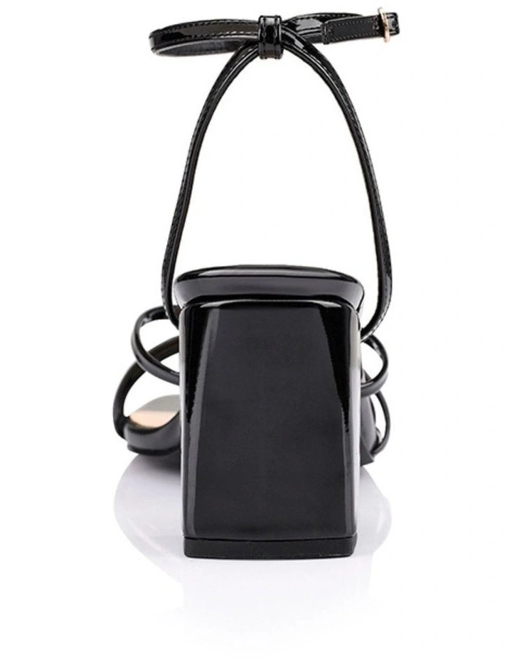Nakita Block Heel Sandals - Black Patent image 4