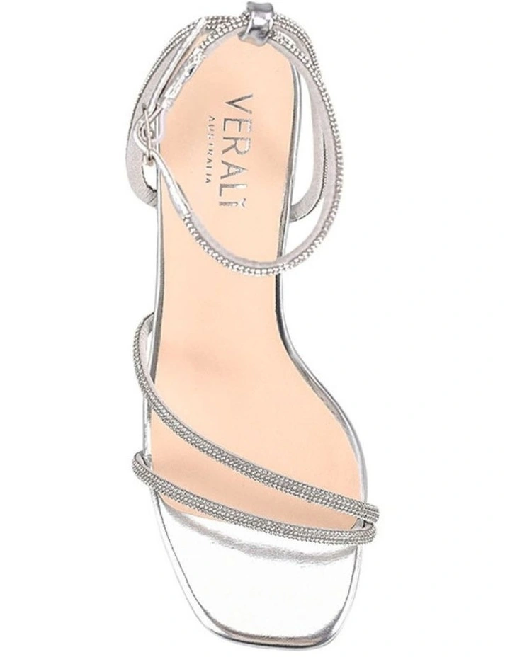 Pepper Strappy Sandals in Silver image 3