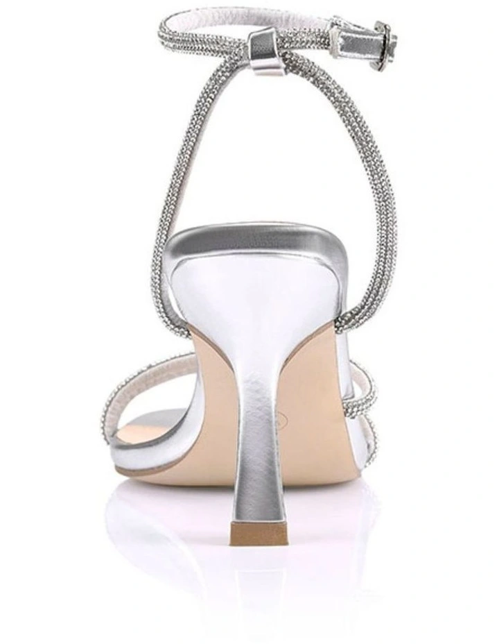 Pepper Strappy Sandals in Silver image 4