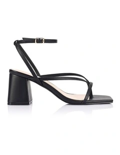Status Block Heel Sandals in Black