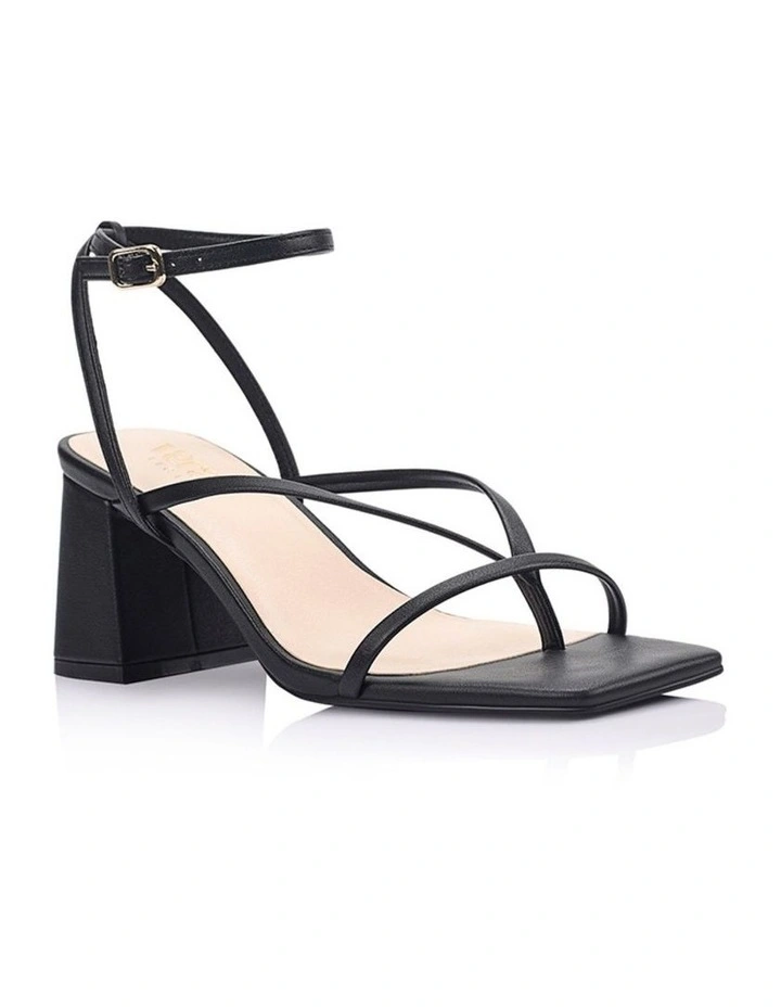 Status Block Heel Sandals in Black image 2