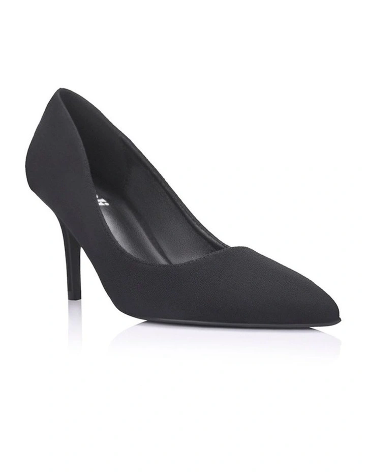 Lewis Stiletto Heel Pumps in Black Micro image 2