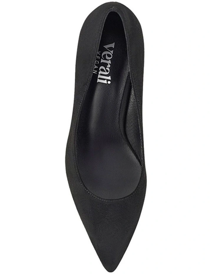 Lewis Stiletto Heel Pumps in Black Micro image 3