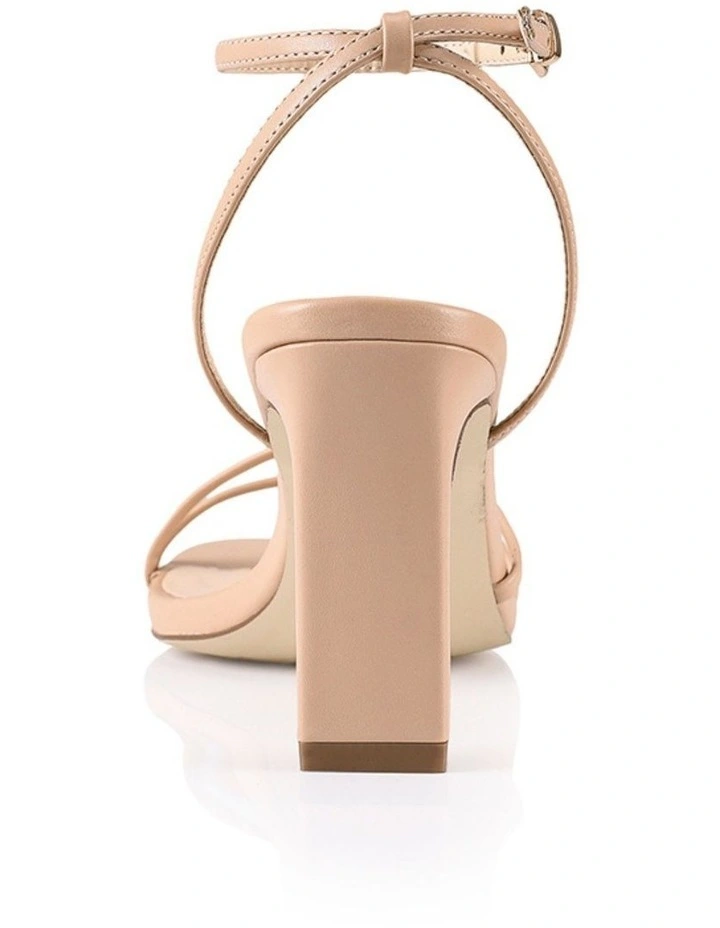 Kimmy Slim Strappy Heels in Nude Smooth image 4