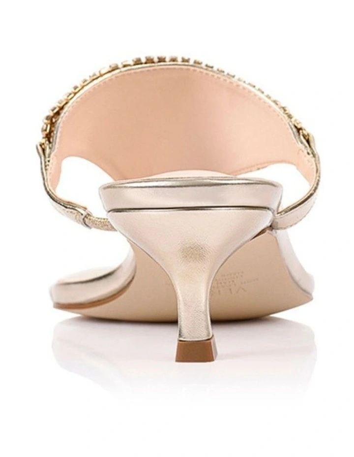 Mackenzie Kitten Heel Thongs - Champagne Gold image 4