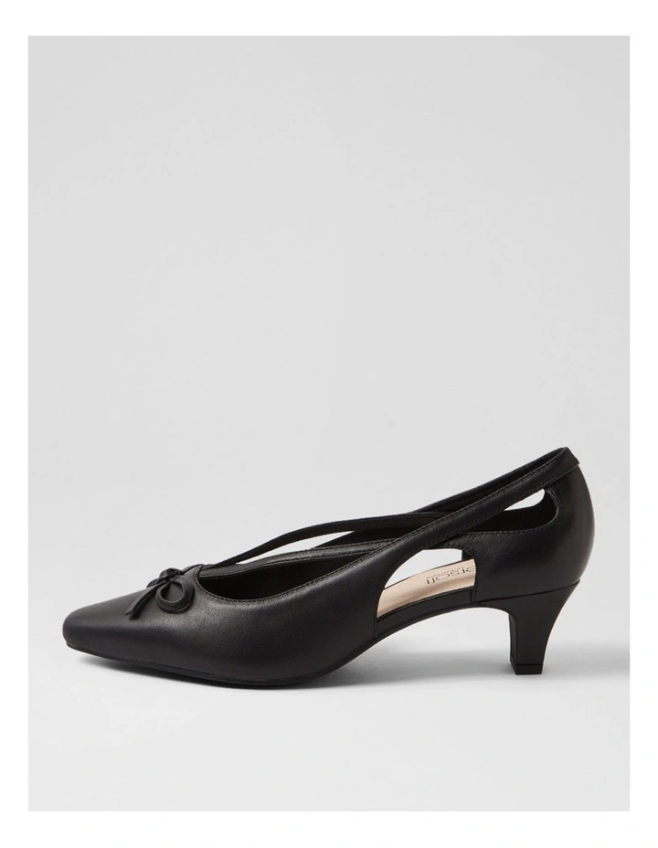 Lantana Black Leather Heels image 1