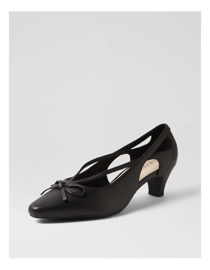 Lantana Black Leather Heels image 2