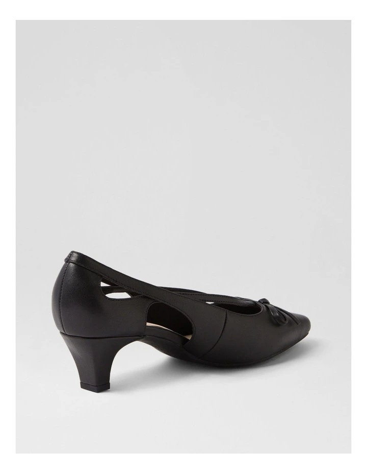 Lantana Black Leather Heels image 3