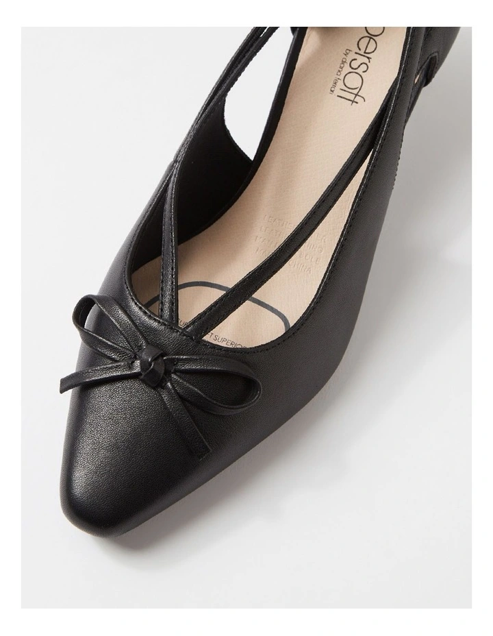 Lantana Black Leather Heels image 4