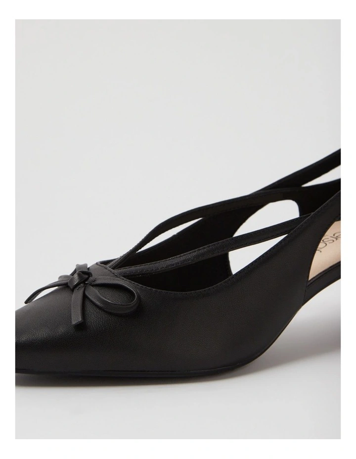 Lantana Black Leather Heels image 5