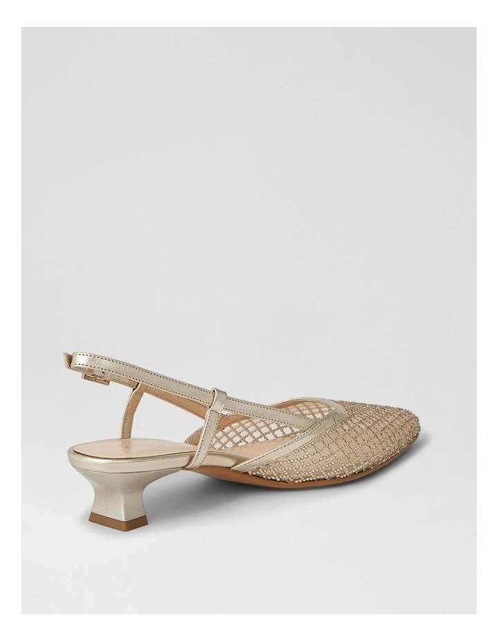 Jikkas Gold Mesh Leather Heels image 3