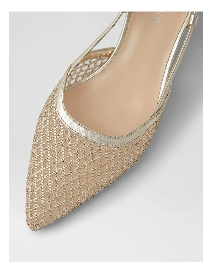 Jikkas Gold Mesh Leather Heels image 4