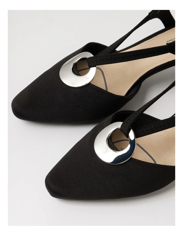Lenia Black Lycra Heels image 5