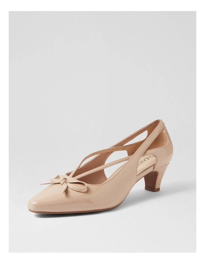 Lantana Almond Natural Patent Leather Heels image 2
