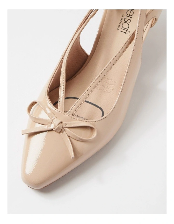 Lantana Almond Natural Patent Leather Heels image 4