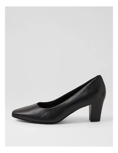 Milliest Black Leather Heels