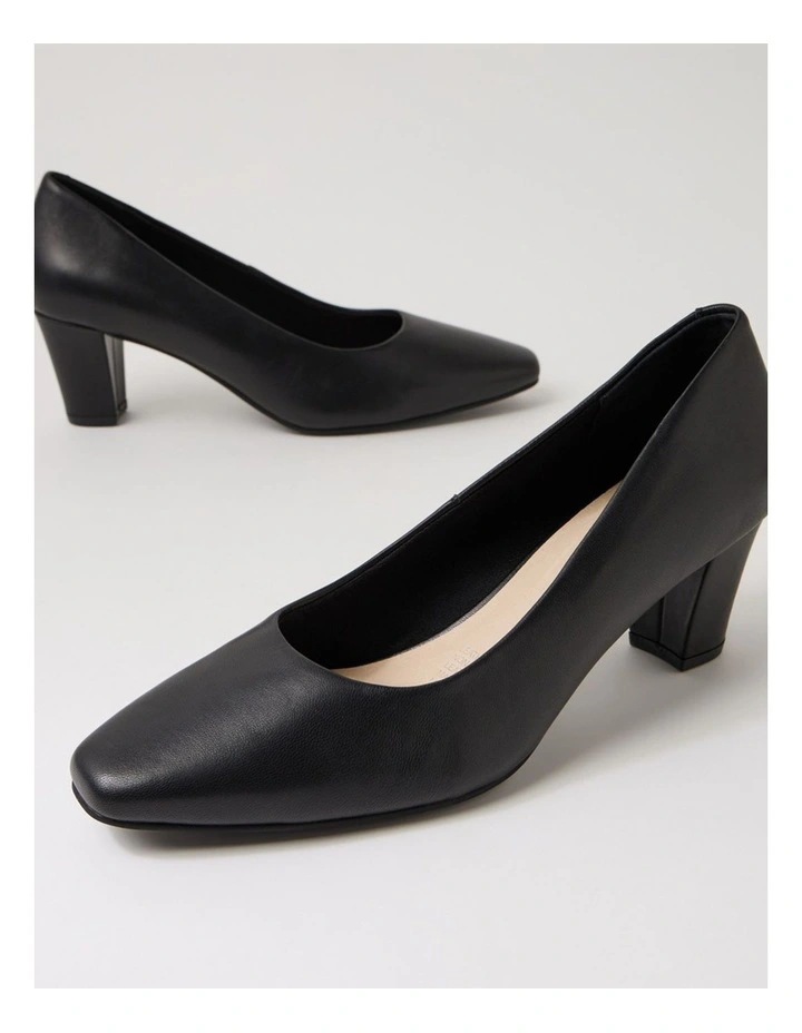 Milliest Black Leather Heels image 5