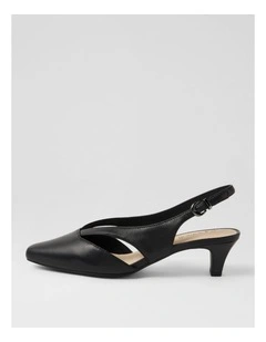 Liliosa Black Leather Heels