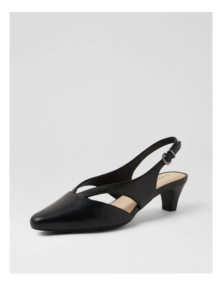 Liliosa Black Leather Heels image 2