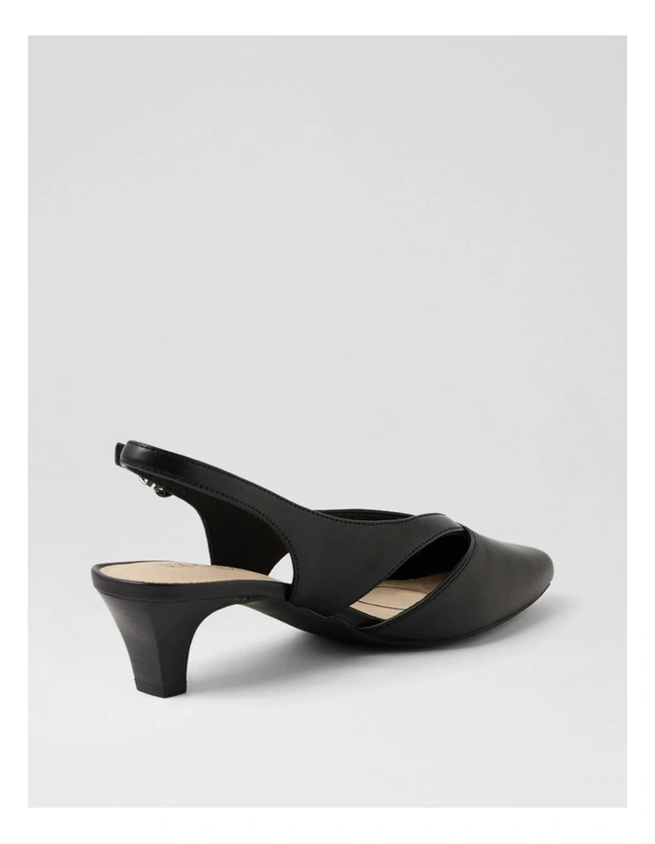 Liliosa Black Leather Heels image 3