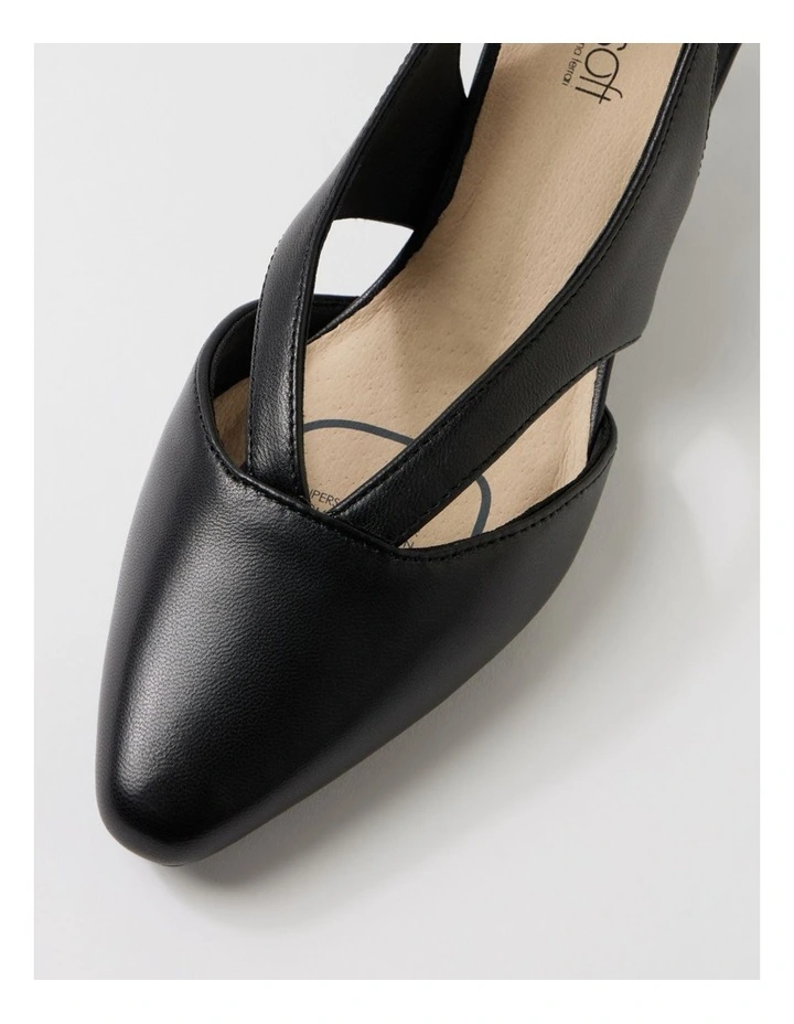 Liliosa Black Leather Heels image 4