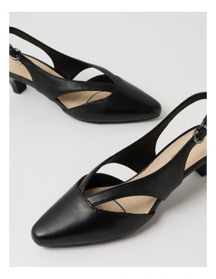 Liliosa Black Leather Heels image 5