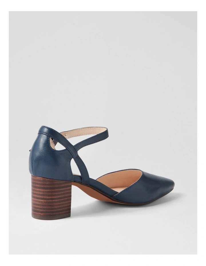 Loctavia Deep Blue Choc Leather Heels image 3