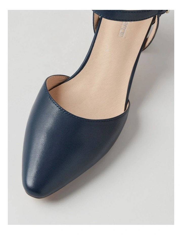 Loctavia Deep Blue Choc Leather Heels image 4